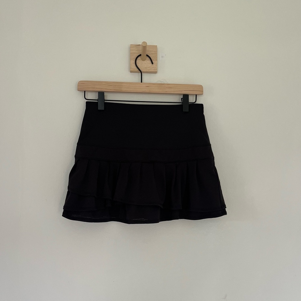 Mini Black Lucky In Love tennis skirt